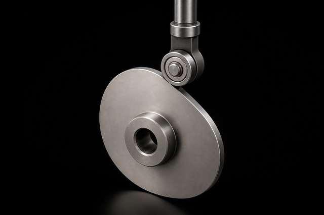 Cam disk with roller follower